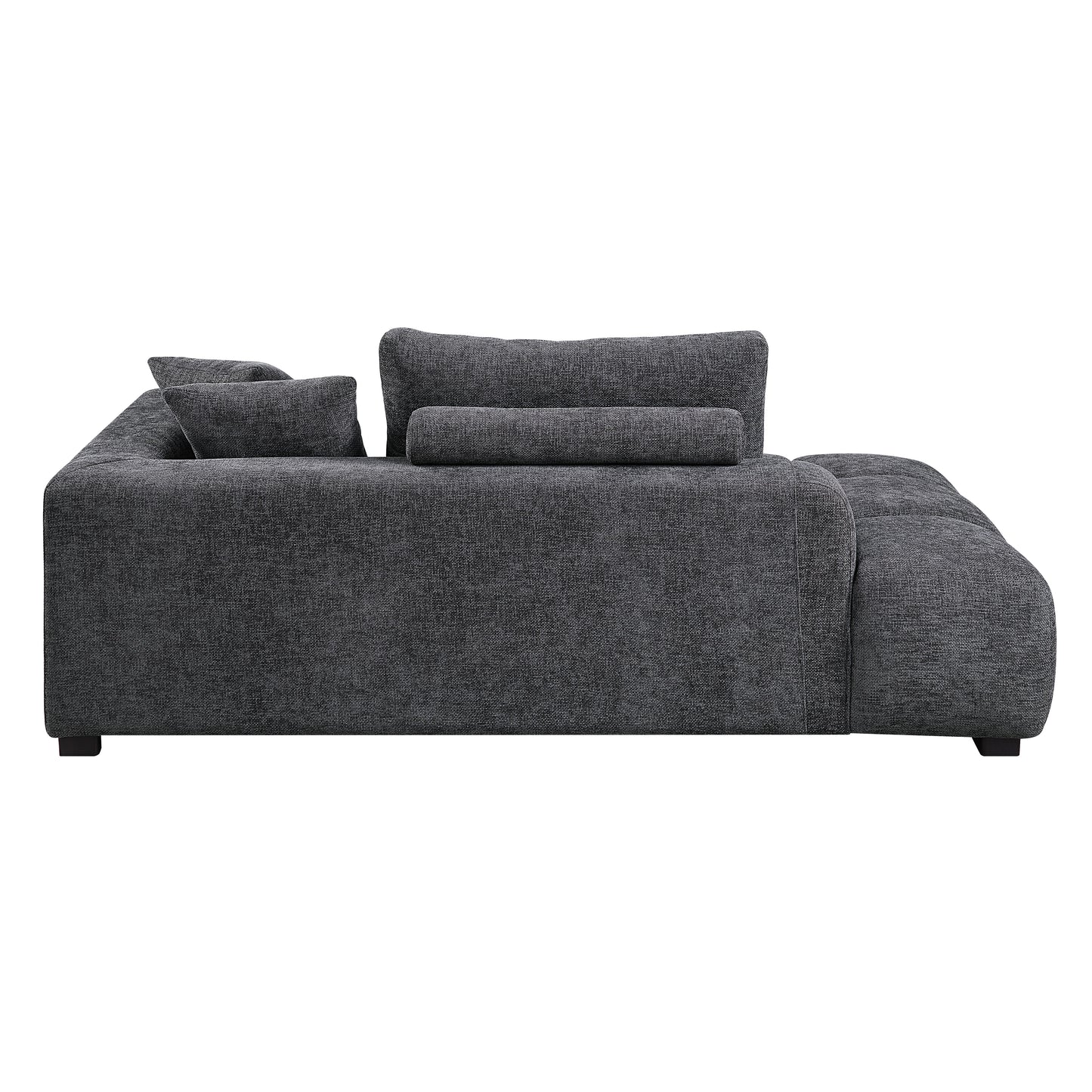 Chosen Gray Chenille Sectional Sofa with Toss Pillows with 2 Chaises FredCo