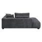 Chosen Gray Chenille Sectional Sofa with Toss Pillows with 2 Chaises FredCo