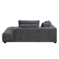 Chosen Gray Chenille Sectional Sofa with Toss Pillows with 2 Chaises FredCo