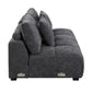 Chosen Gray Chenille Sectional Sofa with Toss Pillows with 2 Chaises FredCo