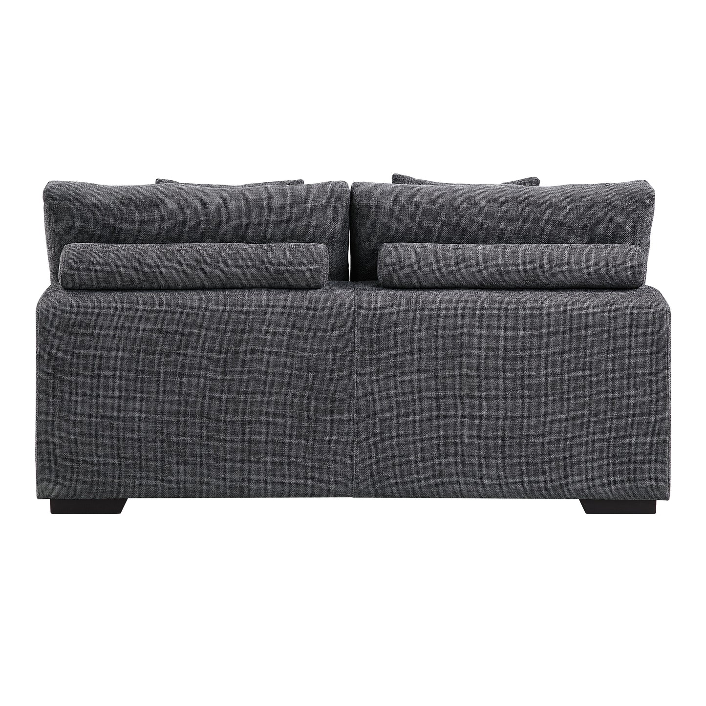 Chosen Gray Chenille Sectional Sofa with Toss Pillows with 2 Chaises FredCo