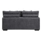 Chosen Gray Chenille Sectional Sofa with Toss Pillows with 2 Chaises FredCo