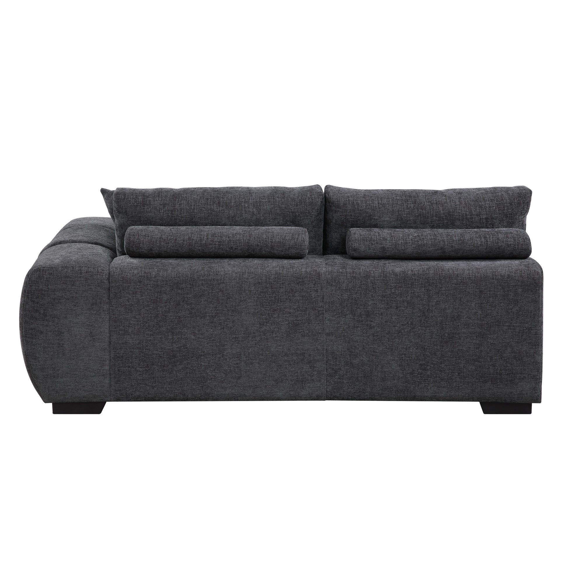 Chosen Gray Chenille Sectional Sofa with Toss Pillows with 2 Chaises FredCo