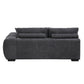 Chosen Gray Chenille Sectional Sofa with Toss Pillows with 2 Chaises FredCo