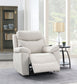 Chriki Beige Polished Microfiber Power Motion Recliner with Lift, Heating & Massage Chair FredCo