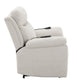 Chriki Beige Polished Microfiber Power Motion Recliner with Lift, Heating & Massage Chair FredCo