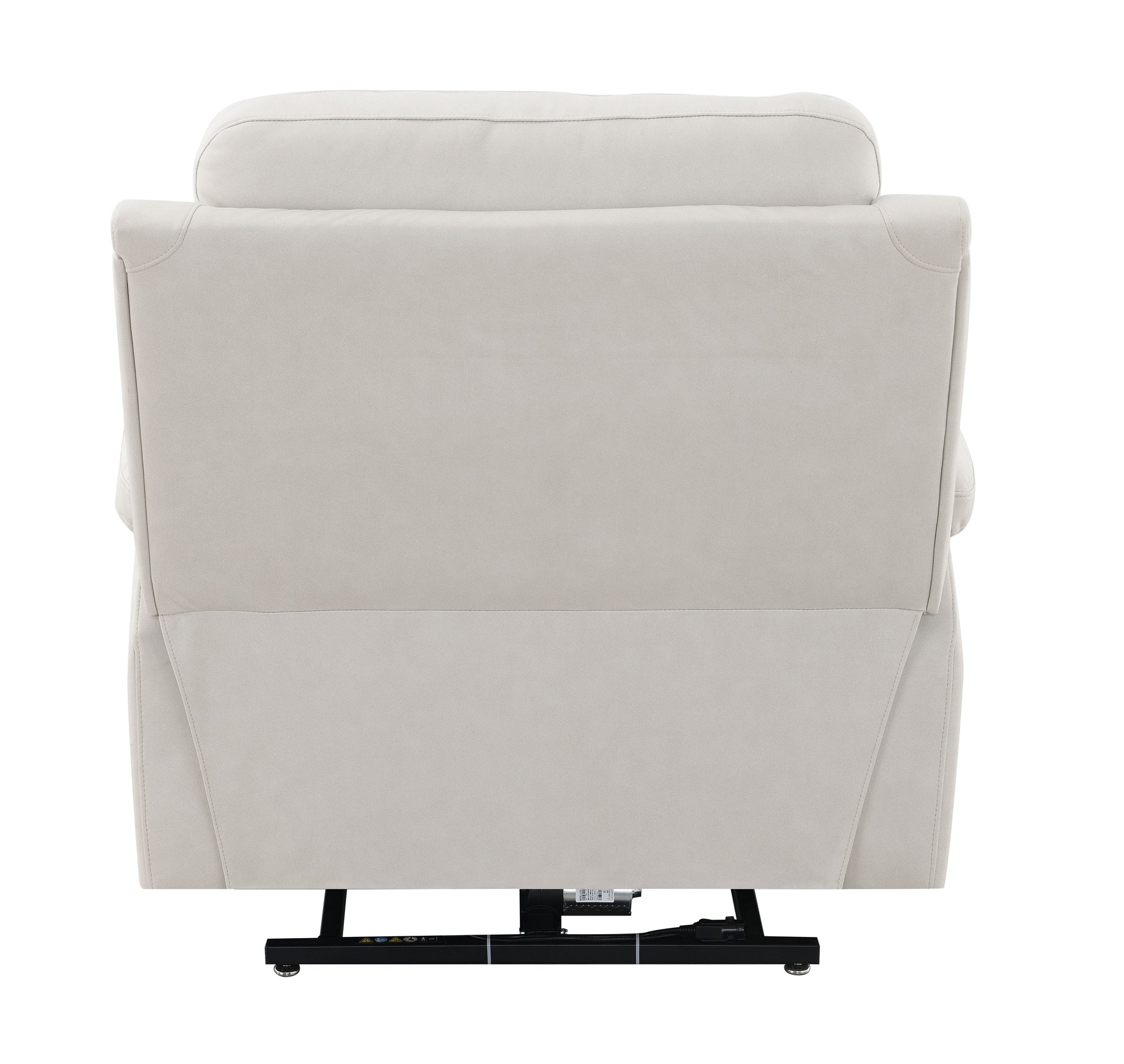 Chriki Beige Polished Microfiber Power Motion Recliner with Lift, Heating & Massage Chair FredCo