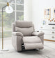 Chriki Light Gray Polished Microfiber Power Motion Recliner with Lift, Heating & Massage Chair FredCo