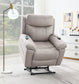 Chriki Light Gray Polished Microfiber Power Motion Recliner with Lift, Heating & Massage Chair FredCo