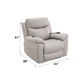 Chriki Light Gray Polished Microfiber Power Motion Recliner with Lift, Heating & Massage Chair FredCo