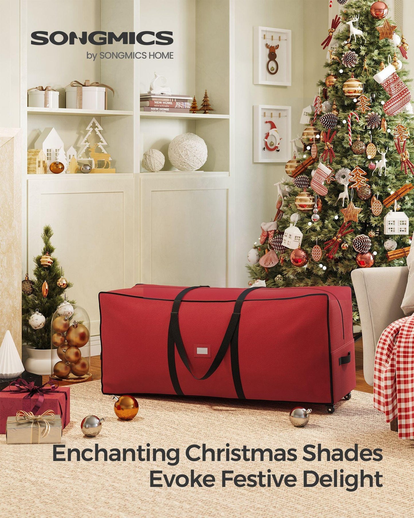 Christmas Tree Storage Bag with 1.6-Inch Wheels FredCo