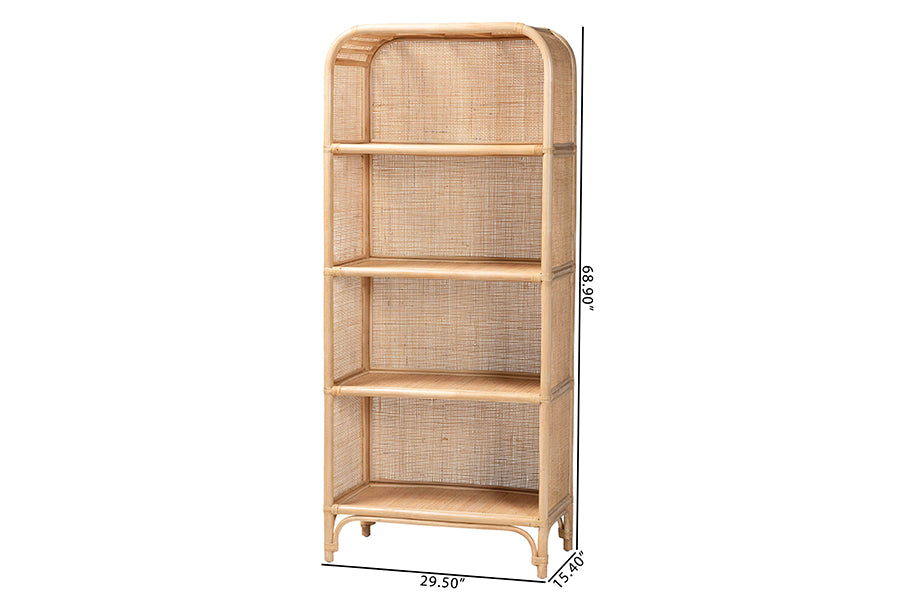 Chusi Natural Rattan Decorative Shelf FredCo