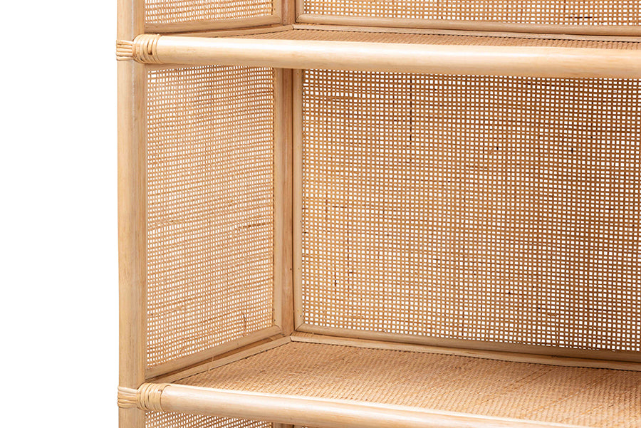 Chusi Natural Rattan Decorative Shelf FredCo