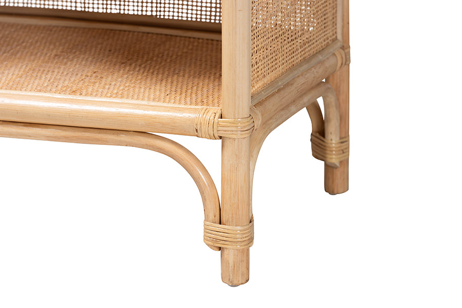 Chusi Natural Rattan Decorative Shelf FredCo
