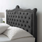 Clara Performance Velvet Queen Platform Bed, MOD-6592 FredCo