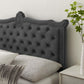 Clara Performance Velvet Queen Platform Bed, MOD-6594 FredCo