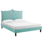 Clara Performance Velvet Queen Platform Bed, MOD-6594 FredCo
