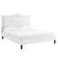 Clara Performance Velvet Queen Platform Bed, MOD-6594 FredCo