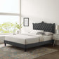 Clara Performance Velvet Queen Platform Bed, MOD-6594 FredCo