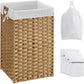 CLEAN Laundry Basket, Laundry Hamper with 2 Removable Liner Bags & 3 Mesh Laundry Bags, 90L Sturdy Tall Laundry Bin, Freestanding Clothes Hamper with Handles, for Bathroom Dorm FredCo