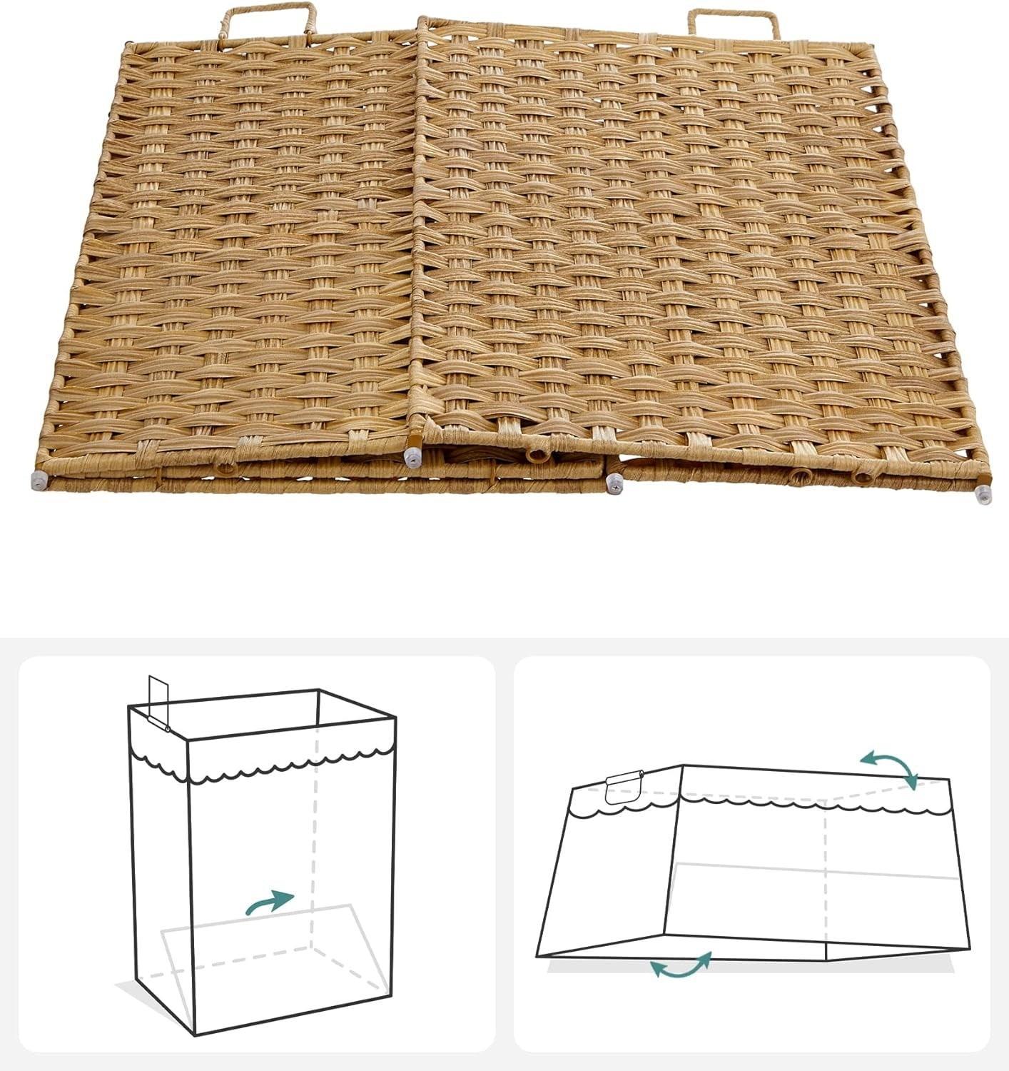 CLEAN Laundry Basket, Laundry Hamper with 2 Removable Liner Bags & 3 Mesh Laundry Bags, 90L Sturdy Tall Laundry Bin, Freestanding Clothes Hamper with Handles, for Bathroom Dorm FredCo