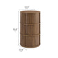 Clement Round Pedestal Stand Storage Table With Sliding Tambour Doors by Modway EEI-7344 FredCo