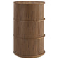 Clement Round Pedestal Stand Storage Table With Sliding Tambour Doors by Modway EEI-7344 FredCo
