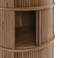 Clement Round Pedestal Stand Storage Table With Sliding Tambour Doors by Modway EEI-7344 FredCo