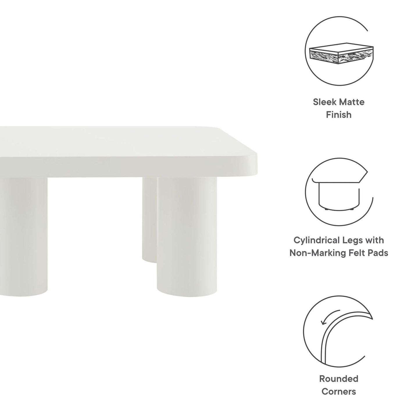 Cleo 54” Rectangular Coffee Table by Modway FredCo