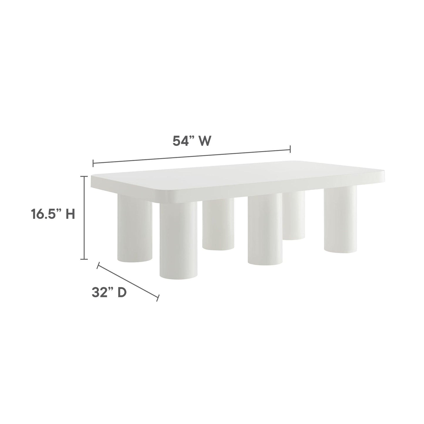 Cleo 54” Rectangular Coffee Table by Modway FredCo