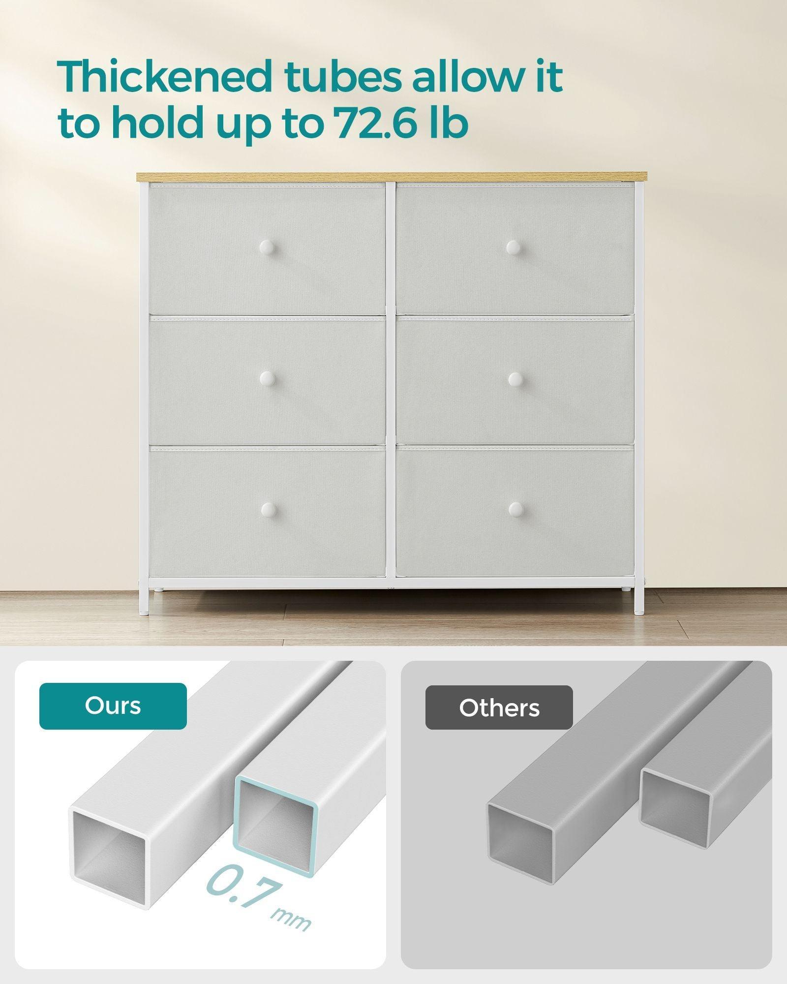Closet Fabric Dresser with Metal Frame FredCo