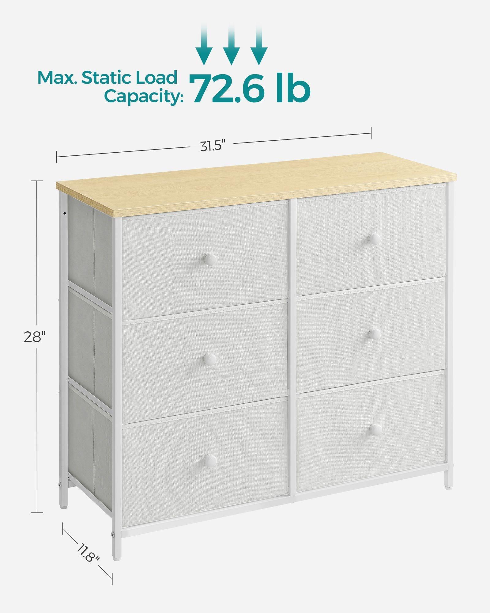 Closet Fabric Dresser with Metal Frame FredCo