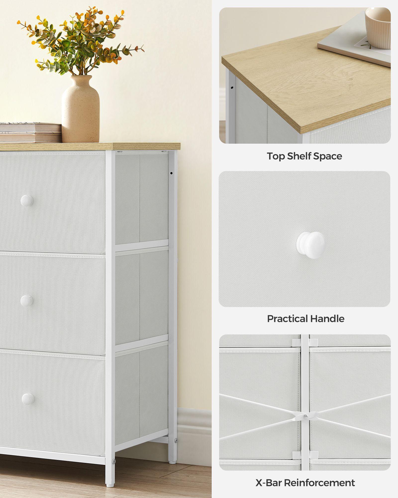 Closet Fabric Dresser with Metal Frame FredCo