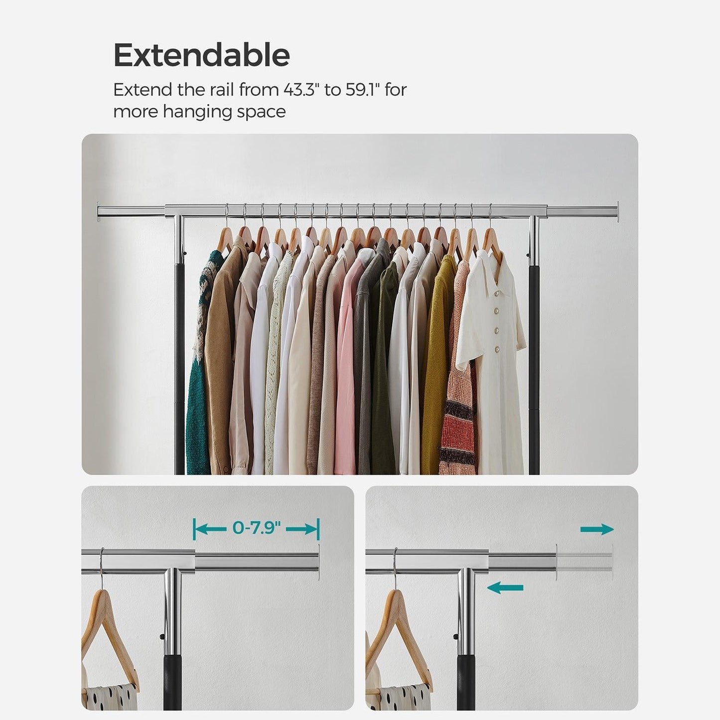 Clothes Rack with Wheels FredCo