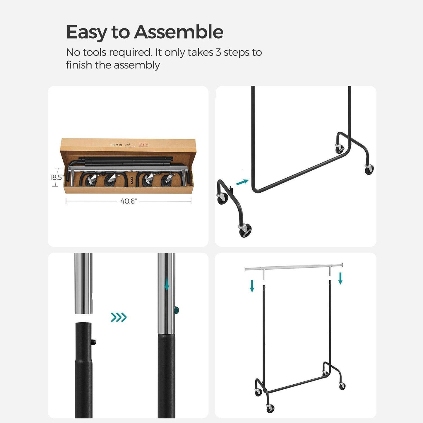 Clothes Rack with Wheels FredCo