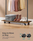 Clothes Rack with Wheels and Middle Rod Rustic Brown and Ink Black FredCo