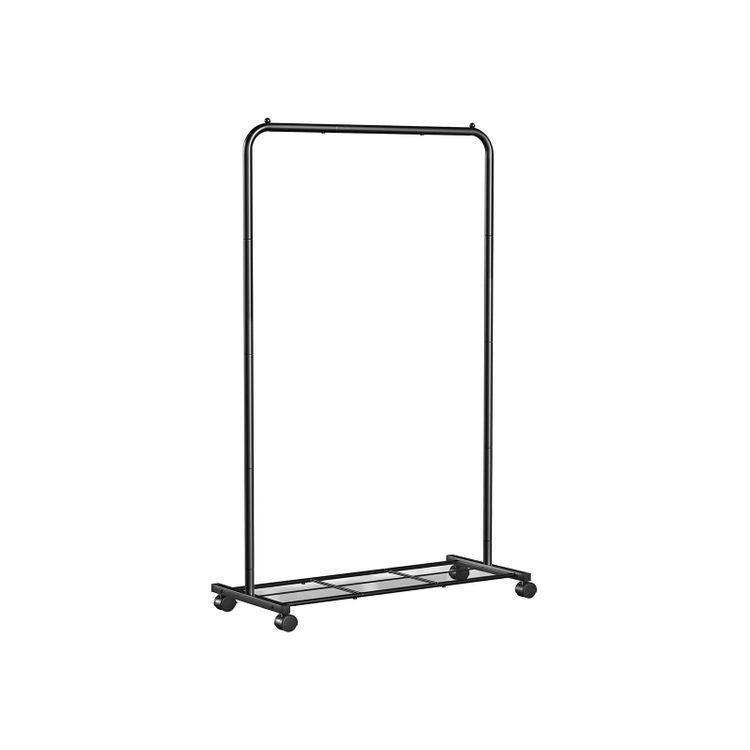 Clothes Rack with Wheels Black FredCo