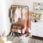 Clothes Rack with Wheels Black FredCo