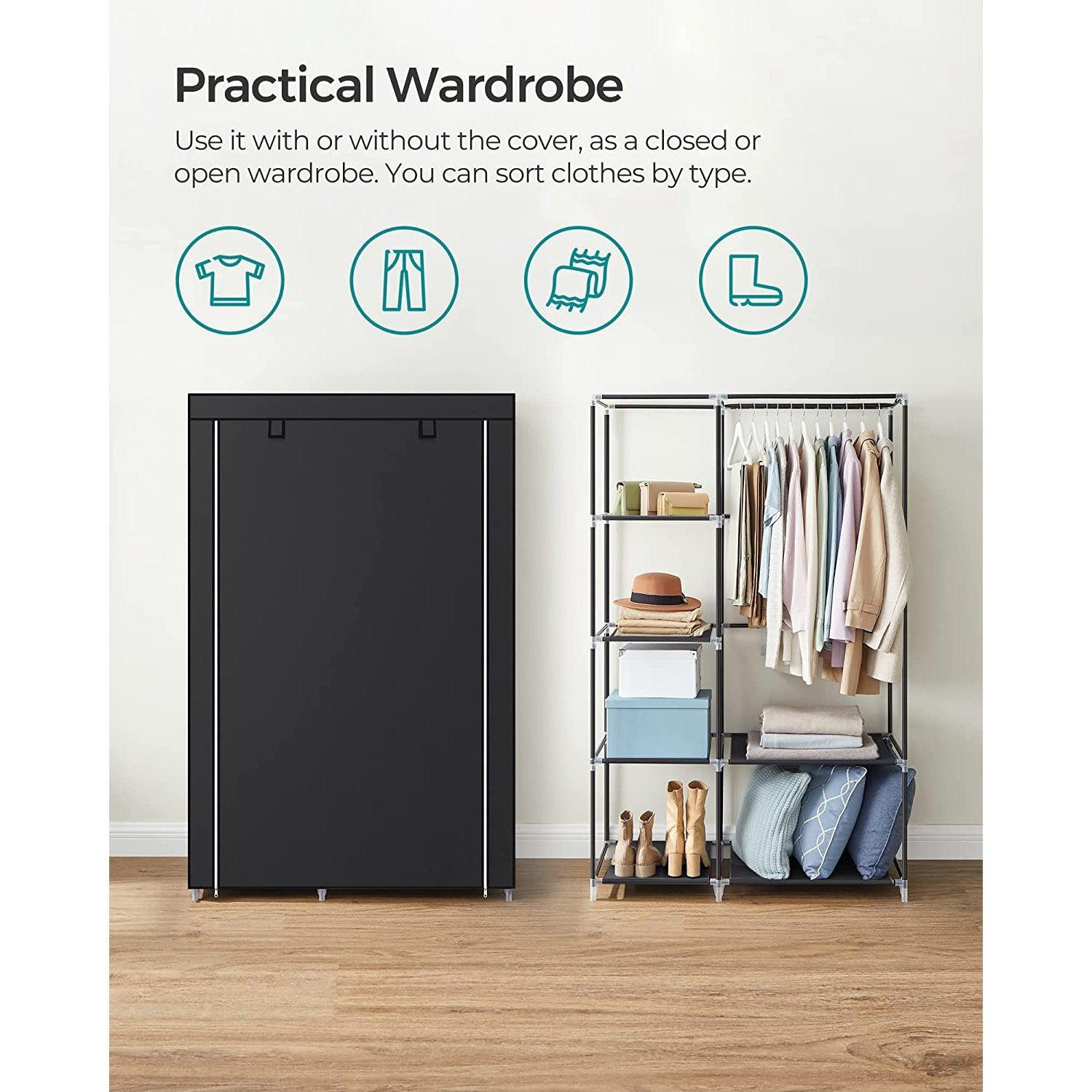 Clothes Storage Organizer with Hanging Rail FredCo