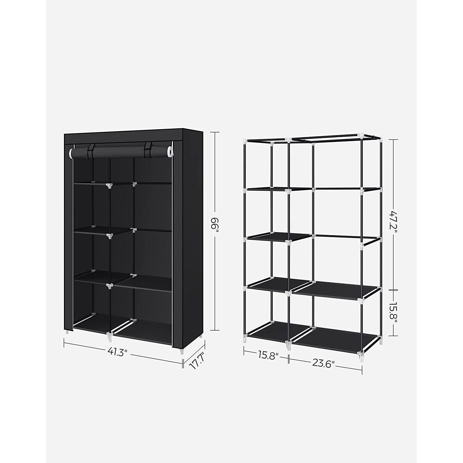 Clothes Storage Organizer with Hanging Rail FredCo