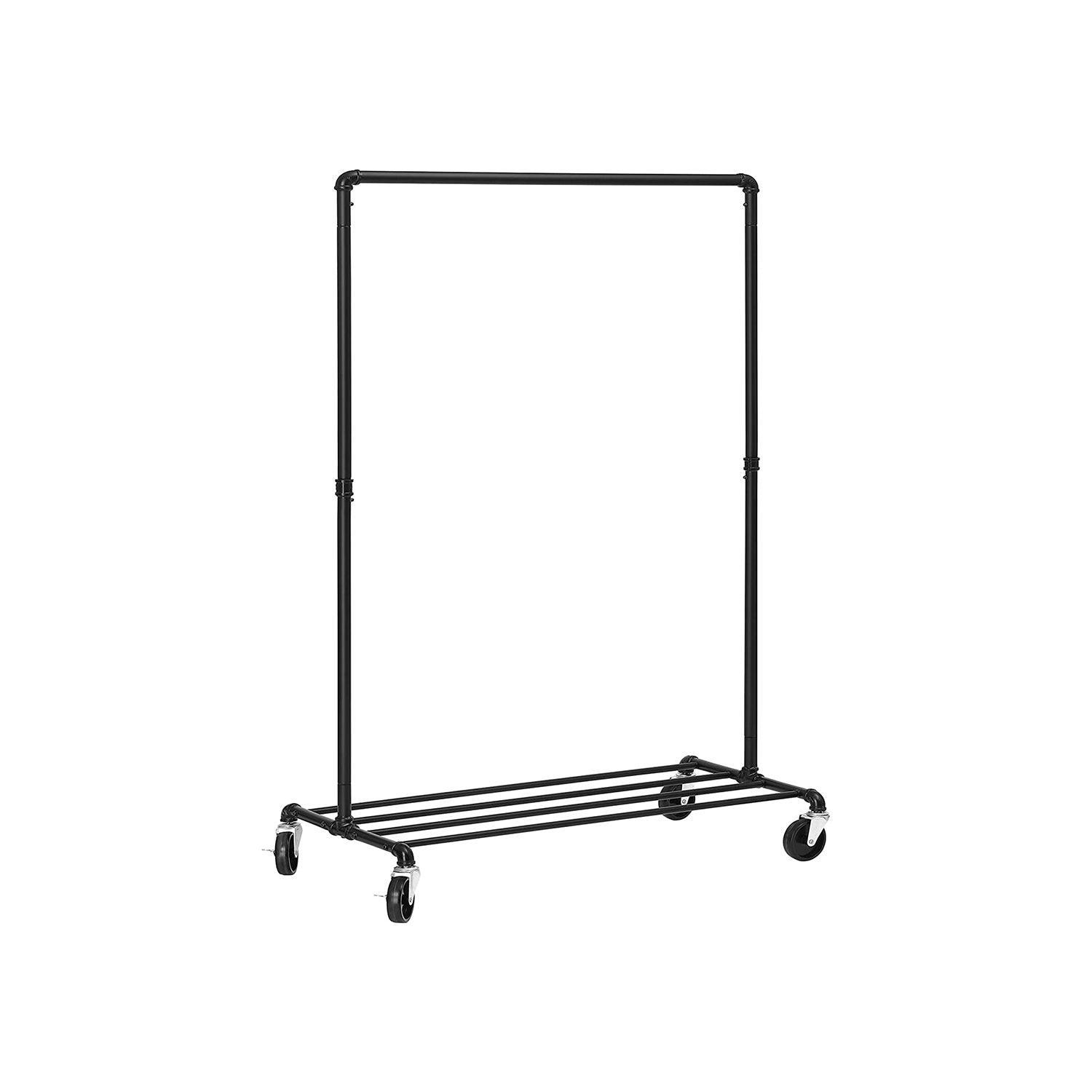 Clothing Rack on Wheels Black FredCo