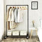 Clothing Rack on Wheels Black FredCo