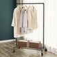 Clothing Rack on Wheels Black FredCo
