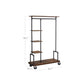 Clothing Rack on Wheels Rustic Brown FredCo
