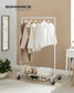 Clothing Rack on Wheels White FredCo
