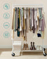 Clothing Rack on Wheels White FredCo