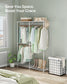 Clothing Rack with Adjustable Shelves and Hanging Rails Cloud White FredCo