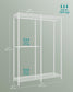Clothing Rack with Adjustable Shelves and Hanging Rails Cloud White FredCo