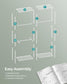 Clothing Rack with Adjustable Shelves and Hanging Rails Cloud White FredCo