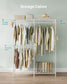 Clothing Rack with Adjustable Shelves and Hanging Rails Cloud White FredCo